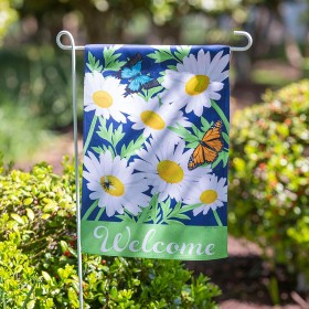  Haveflag til udendørs brug | Plow & Hearth Daisy Garden Suede haveflag