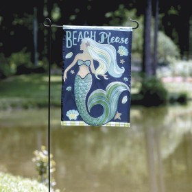  Haveflag til udendørs brug | Plow & Hearth Haveflag med applikation til strand og havfrue