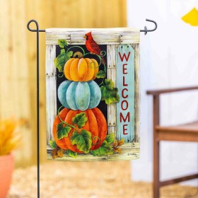  Haveflag til udendørs brug | Plow & Hearth græskarstak haveflag med tekstur i ruskind