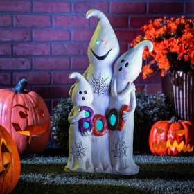  Udendørs havestatuer | Plow & Hearth Ghost Trio LED-statue, 61 cm høj