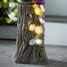  Udendørs stirrende kugle | Plow & Hearth solcelledrevet stirrende kugle blomsterstubstativ