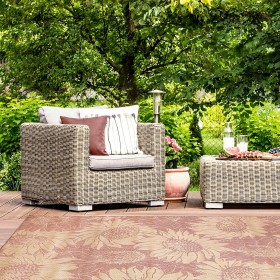  Tæpper og dørmåtter | Plow & Hearth indendørs/udendørs solsikkegulvtæppe, 18 x 23 cm