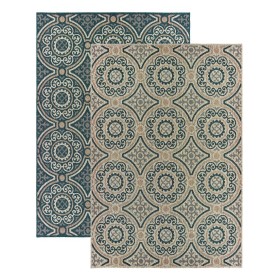  Tæpper og dørmåtter | Plow & Hearth Cambridge Circles indendørs/udendørs tæppe, 15,7 cm x 23,6 cm