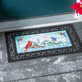  Tæpper og dørmåtter Udskiftelige måtter | Plow & Hearth Snow Country Birds Sassafras Switch Mat