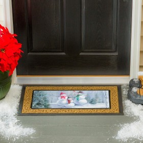  Tæpper og dørmåtter Udskiftelige måtter | Plow & Hearth Snowman Family Sassafras Switch Mat