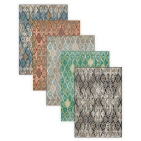  Tæpper og dørmåtter | Plow & Hearth Indendørs/Udendørs La Grange Ikat polypropylentæppe, 10 x 14 cm