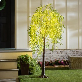 Lighting Lighted Trees & Garlands | Plow & Hearth Indoor/Outdoor Electric Lighted Green Willow Tree, 6'H