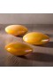  Sisätilojen koriste-esineet | Plow & Hearth Orgaanisen muotoiset hohtavat lasikivet, 3 kpl, keltainen