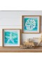  Sisätilojen seinätaide | Plow & Hearth Sand Dollar And Starfish -kehystetty seinätaide, 2 kpl:n setti