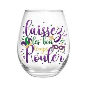  Keittiö & Viihde Viinilasit | Plow & Hearth 17 Oz Stemless Glass W/Box, Laissez Les Bon Temps Rouler