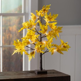  Valaistus Valaistut puut ja köynnökset | Plow & Hearth Sisä-/ulkokäyttöön valaistu pöytäpuu kultainen sokerivaahtera 20 valolla