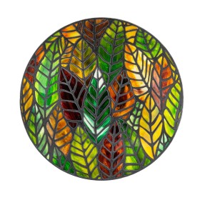  Ulkotilojen lintuammeet | Plow & Hearth Leaves -käsinmaalattu lasinen lintuamme, 45 cm