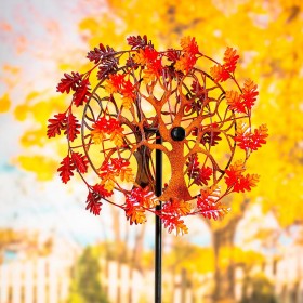  Ulkoilmatuulihyrrät | Plow & Hearth Oak Leaf Tree Of Life -metallinen tuulihyrrä