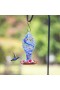  Vogelfutterspender für draußen | Plow & Hearth Kolibri-Futterspender aus blau gewirbeltem Glas