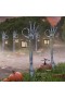 Gartenpfähle für draußen | Plow & Hearth Halloween-Skelettarm-Metallpfähle mit Solarlaternen, 2er-Set