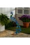  Gartenstatuen für draußen | Plow & Hearth Solar-Pfauenstatue aus Metall, leuchtend, 83,8 cm hoch