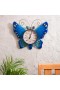  Outdoor Living Outdoor-Wandkunst | Plow & Hearth Schmetterlings-Außenwandthermometer, Blau