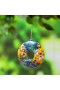  Solar-Akzente für das Leben im Freien | Plow & Hearth 20,3 cm hoher Solar-Vogelfutterspender aus Kunstglas mit Fliegeneffekt, Himmelswirbel