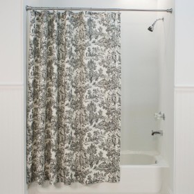  Badezimmerzubehör für drinnen und draußen | Plow & Hearth Victoria Park Toile-Duschvorhang aus Baumwolle