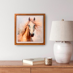  Wandkunst für den Innenbereich | Plow & Hearth Horse Wanddekoration aus Holz, 15,8"L x 15,8"H