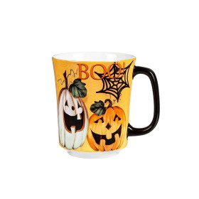  Kaffee- und Teetassen für Küche und Unterhaltung | Plow & Hearth Cup Of Awesome, 14 oz, Boo Jack O'Lantern Pumpkins
