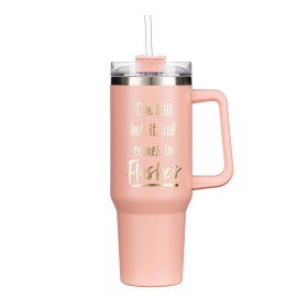  Reisebecher für Küche und Unterhaltung | Plow & Hearth „I‘m Still Hot Canyon“-Becher, doppelwandiger Edelstahl mit Strohhalm, 1,2 l, Geschenkbox