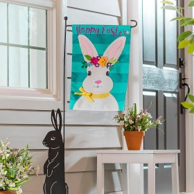  Gartenflaggen für den Außenbereich | Plow & Hearth Osterhase aus Sackleinen