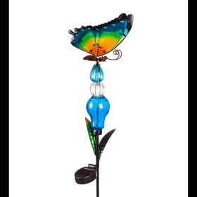  Gartenstecker für draußen | Solar-Gartenstecker „Plow & Hearth Butterfly“