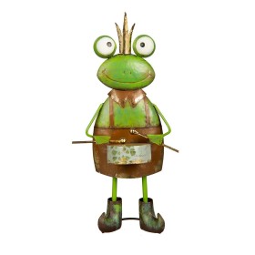  Gartenstatuen für den Außenbereich | Plow & Hearth Metallfrosch mit Trommel-Gartenstatue