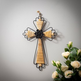  Gedenk- und Gartentafeln für das Leben im Freien | Dekoratives Kreuz-Wanddekor „Plow & Hearth“, 25,4 cm lang, 38,1 cm hoch