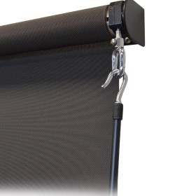  Sonnenschutz & Sonnenschirme für den Außenbereich | Plow & Hearth Deluxe Roll-Up-Sonnenschutz für den Außenbereich mit kabelloser Kurbel, 4" B x 8" L