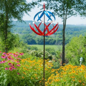  Windspiele für draußen | Plow & Hearth Patriotische Sterne Windspiel