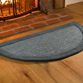  Teppiche und Fußmatten | Plow & Hearth Madrid halbrunder Kaminteppich mit Streifen, 2 x 4 Zoll