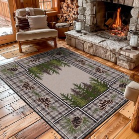  Teppiche und Fußmatten | Plow & Hearth Pine Cone Valley Plaid Rug, 4' X 5'