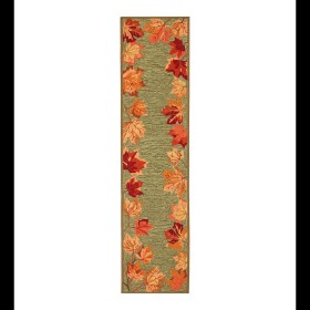  Teppiche & Fußmatten | Plow & Hearth Teppich mit Rand für drinnen und draußen, fallende Blätter, 12,7 x 19,3 cm