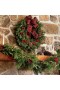  Στεφάνια Εσωτερικού Χώρου | Στεφάνι Plow & Hearth Holiday Woodland Evergreens 24" με Φιόγκο