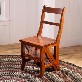  Καρέκλες & Κουνιστές Κούνιες Επίπλων | Αναπαραγωγή Plow & Hearth Parawood Ben Franklin Μετατρέψιμη Καρέκλα Σκάλας