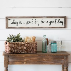  Τέχνη Τοίχου Εσωτερικού Χώρου | Ξύλινη Τέχνη Τοίχου με Άροτρο και Εστία, Σήμερα είναι μια Καλή Μέρα, 6&30