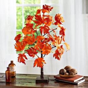  Φωτιστικά Δέντρα & Γιρλάντες | Plow & Hearth Φωτιζόμενος Επιτραπέζιος Κόκκινος Σφένδαμος Εσωτερικού/Εξωτερικού Χώρου με 20 Φωτάκια