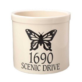  Πινακίδες Διευθύνσεων & Πλακέτες Τοίχου για Εξωτερικούς Χώρους | Plow & Hearth Butterfly Address Crock