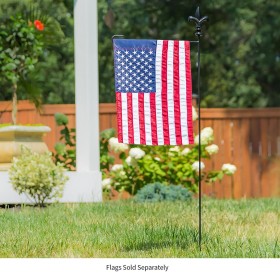  Αξεσουάρ Σημαιών Εξωτερικού Χώρου | Μεταλλική Βάση Σημαιών Κήπου για Άροτρο & Εστία με Φινιάλ Fleur De Lis