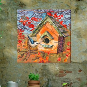  Τέχνη Τοίχου Εξωτερικού Χώρου | Plow & Hearth Autumn Bird, Τέχνη Τοίχου Εσωτερικού/Εξωτερικού Χώρου