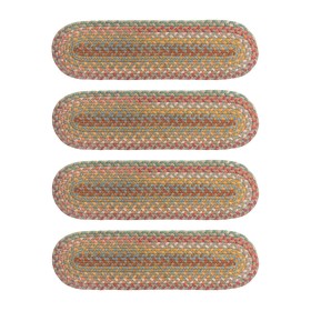  Χαλιά & Πατάκια Πόρτας | Plow & Hearth Blue Ridge Wool Οβάλ Πλεκτά Πατάκια Πόρτας, Σετ 4 Τεμ.