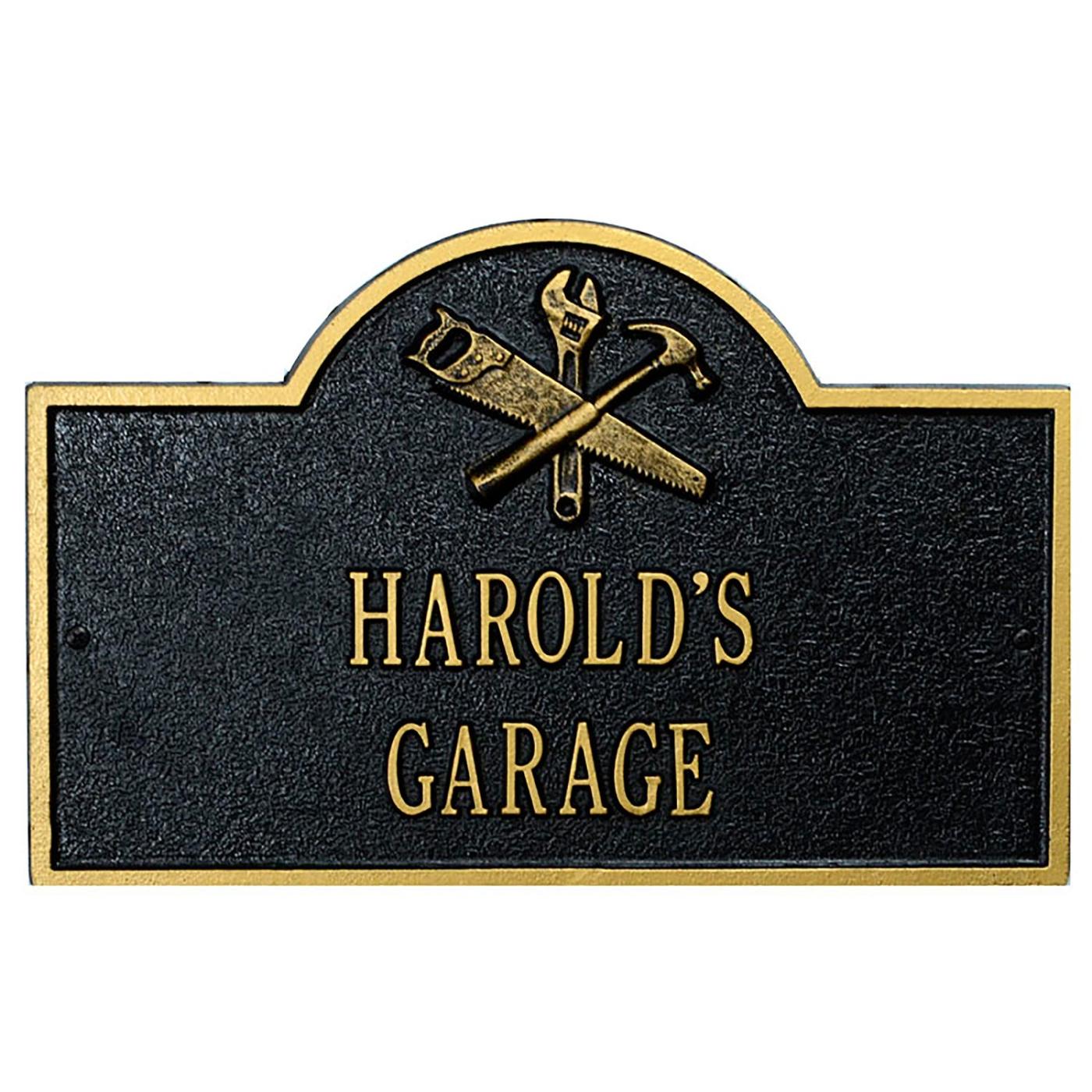  Venkovní adresní cedule a nástěnné plakety pro bydlení | Personalizovaná plaketa s obloukem pro dílnu Plow & Hearth