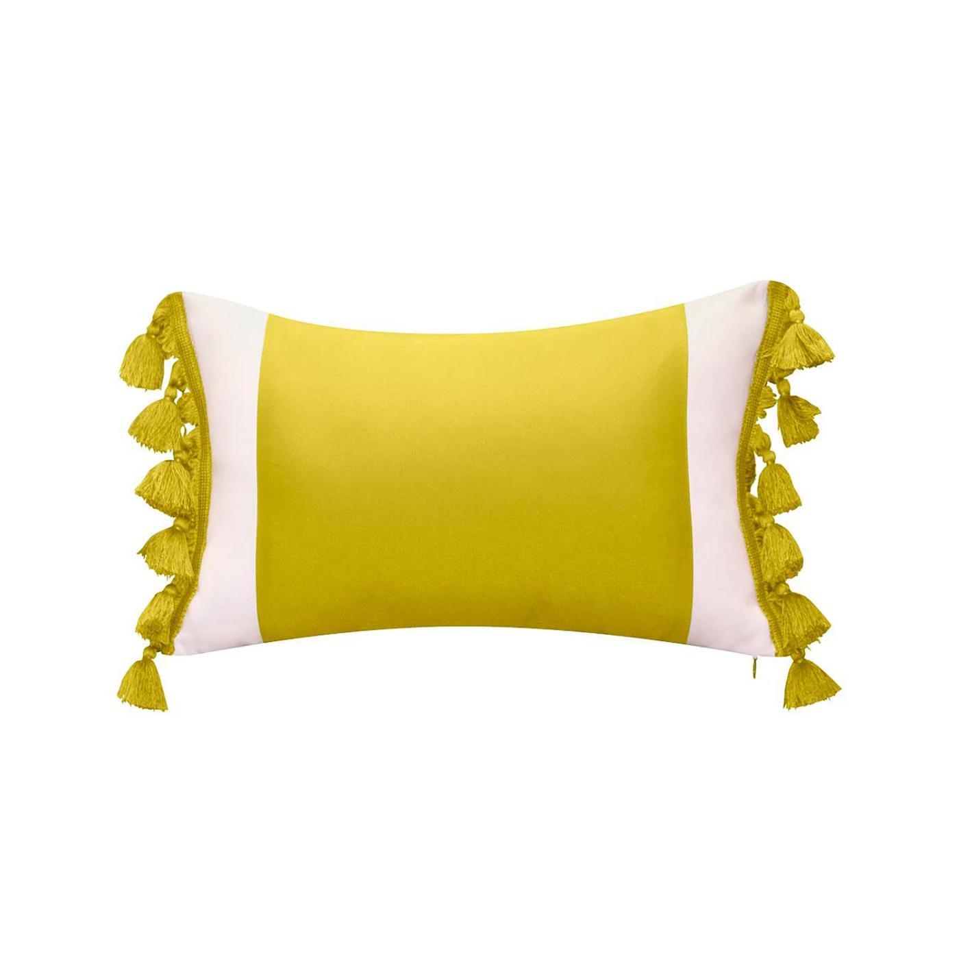  Venkovní dekorační polštáře | Bederní polštář s barevnými střapci Plow & Hearth pro vnitřní/venkovní použití