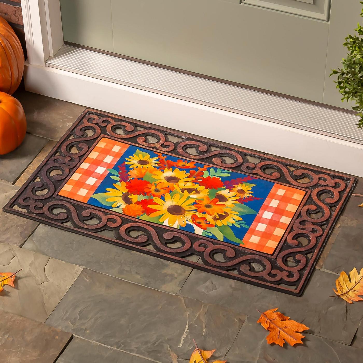  Koberce a rohožky Rohožky | Pluh a krb Podzimní květinová kytice Sassafrasová rohožka